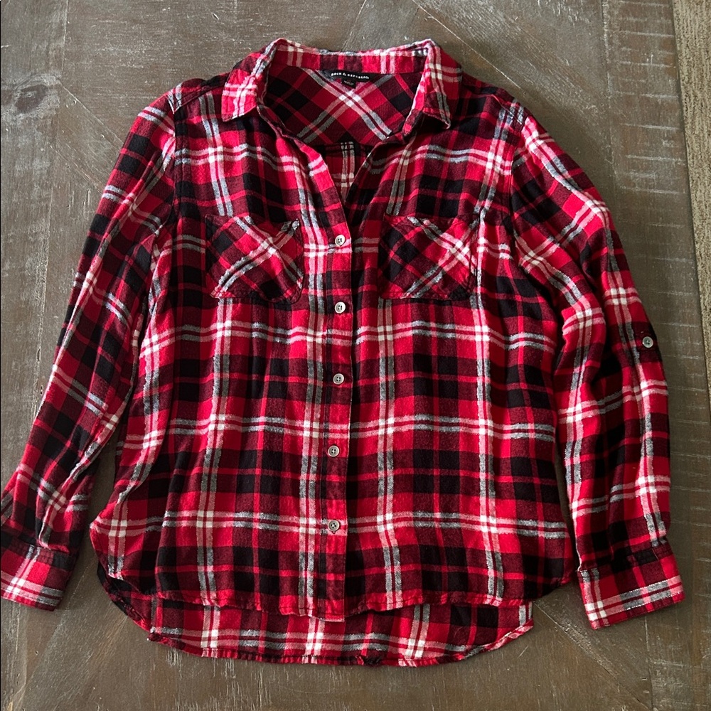 Rock & Republic Plaid Shirt - Red and Black